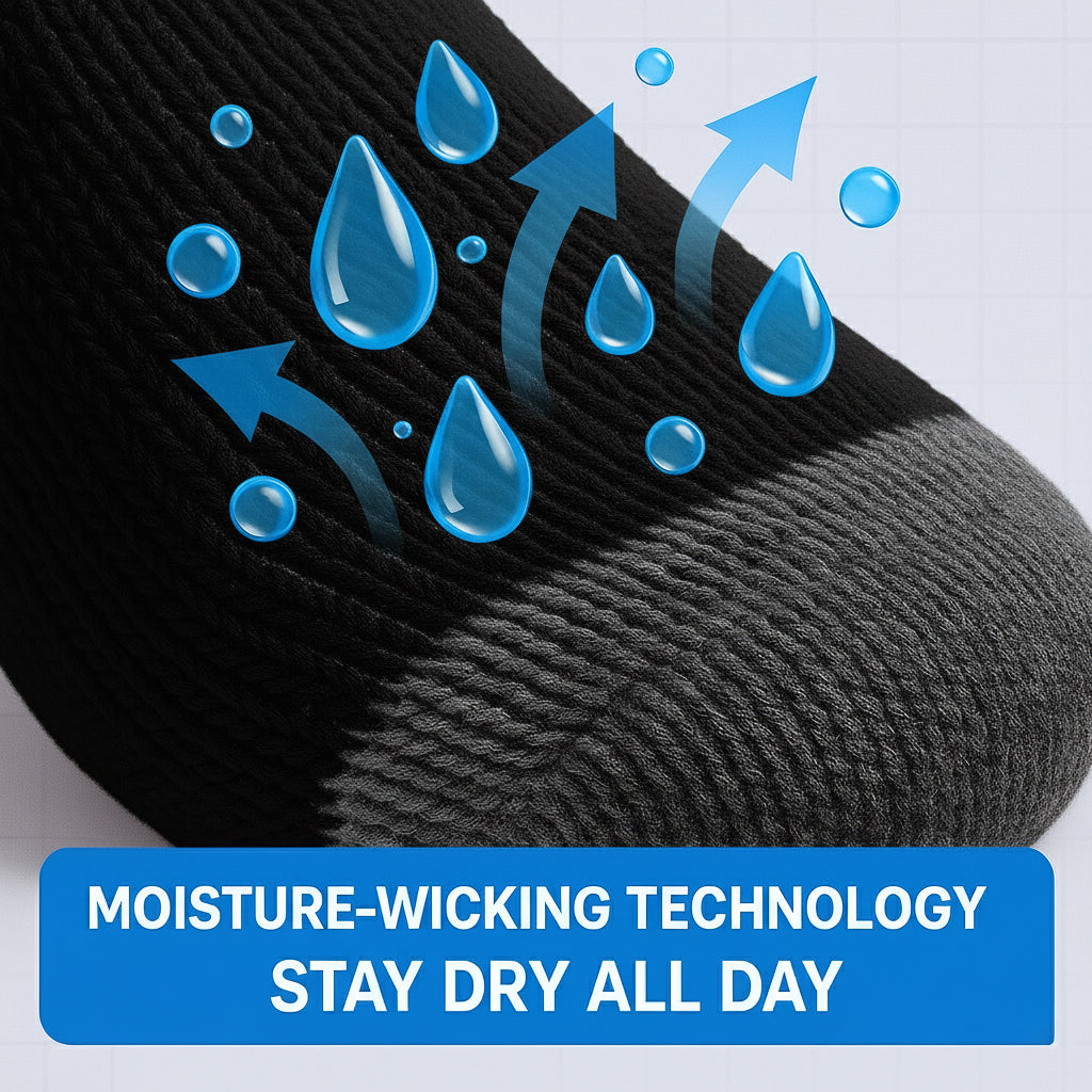 Unisex Crew Sports Socks — Athletic Socks for Running, Gym Training & Everyday Comfort — Black - Alpine Collection