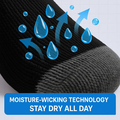 Unisex Crew Sports Socks — Athletic Socks for Running, Gym Training & Everyday Comfort — Black - Alpine Collection