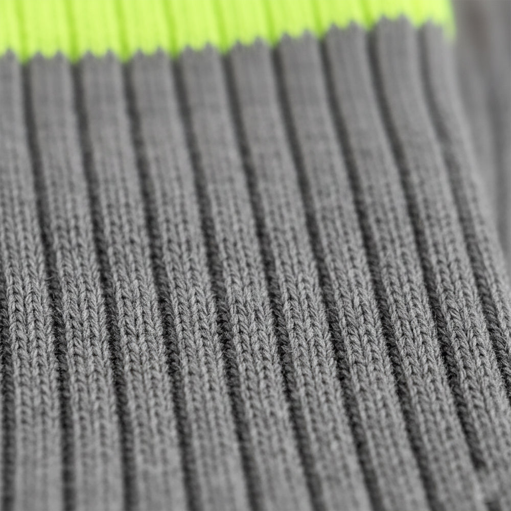 Unisex Crew Work Socks — Durable, Cushioned & Moisture — Wicking for Long Workdays and Boots — Neon Yellow - Alpine Collection