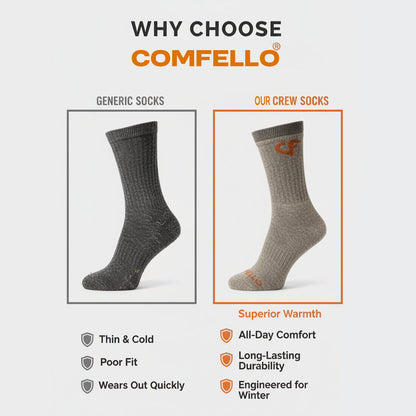 Men’s & Women’s Thermal Crew Socks - Soft, Thick & Heat Retaining Winter Socks - Alpine Collection