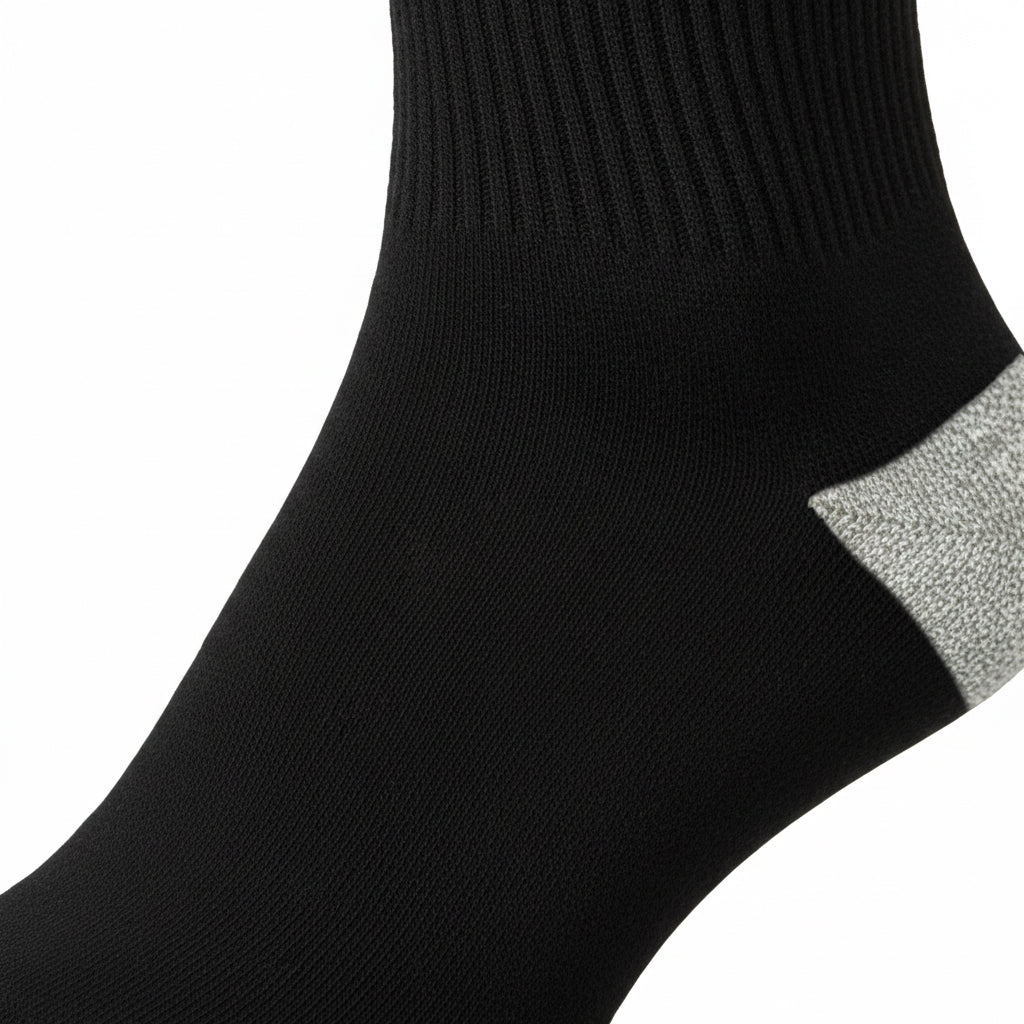 Unisex Crew Sports Socks — Athletic Socks for Running, Gym Training & Everyday Comfort — Black - Alpine Collection