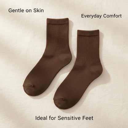 Diabetic Quarter socks for men and women — Soft stretch for sensitive feet — Brown - Alpine Collection
