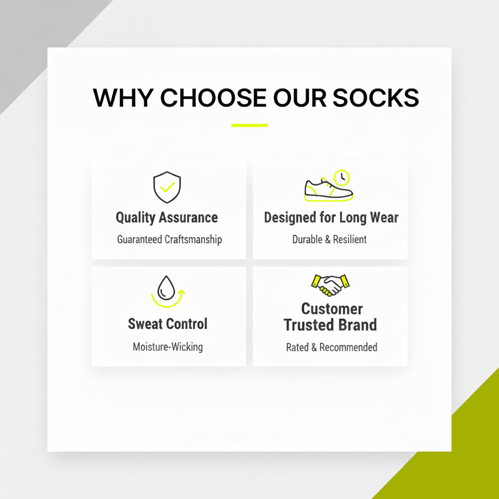 Unisex Crew Work Socks — Durable, Cushioned & Moisture — Wicking for Long Workdays and Boots — Neon Yellow - Alpine Collection
