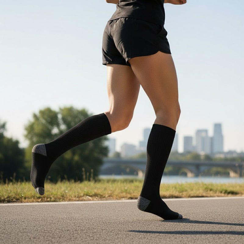 Unisex Crew Sports Socks — Athletic Socks for Running, Gym Training & Everyday Comfort — Black - Alpine Collection