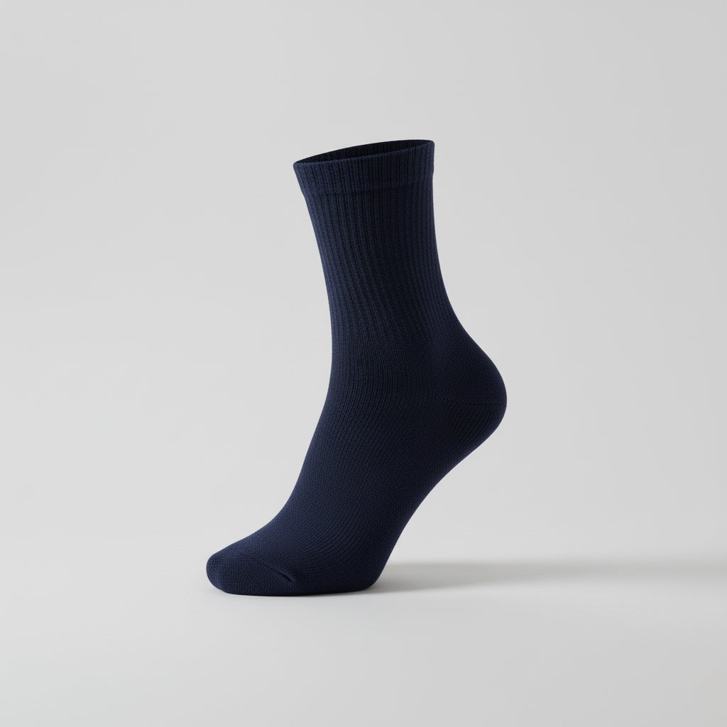 Diabetic Quarter socks for men and women — Soft stretch for sensitive feet — Navy Blue - Alpine Collection