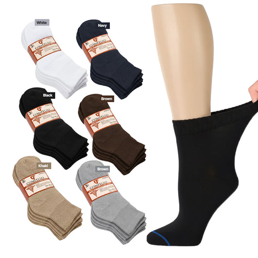 Diabetic Quarter Socks for Men & Women – Soft Stretch, Seamless & Comfort Fit for Sensitive Feet - Alpine Collection