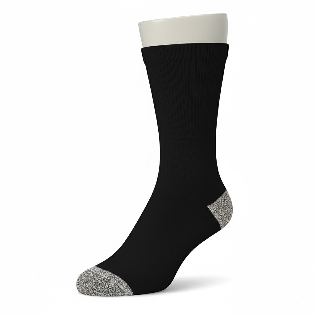 Unisex Crew Sports Socks — Athletic Socks for Running, Gym Training & Everyday Comfort — Black - Alpine Collection